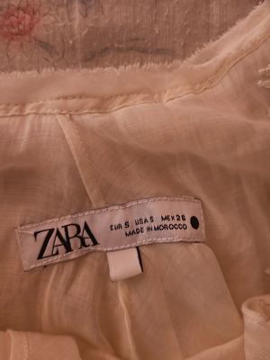 Zara μπλούζα μέγεθος S σαν καινούργιο, nude σαμπανιζέ με χάντρες