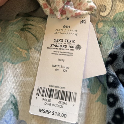 Carter’s Baby Girl Pajamas and Jacket 6 Months like new