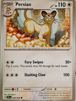 Κάρτα Pokemon Persian 049/064 Shrouded Fable καινούργια συλλεκτική