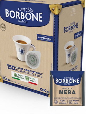 Borbone Black coffee 150 e.s.e. pods sealed package