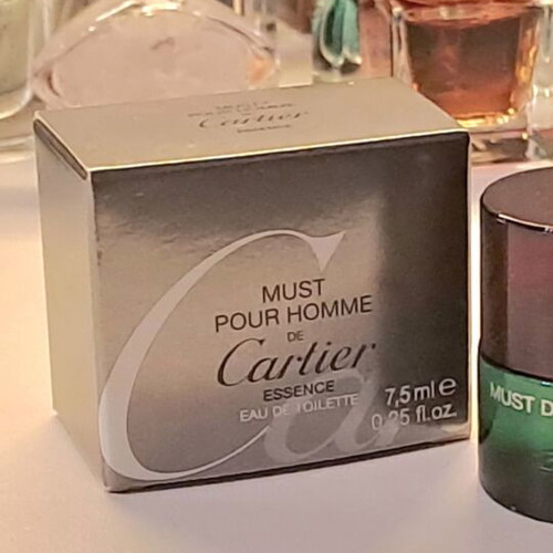 Must de Cartier Essence Pour Homme vintage miniature perfume