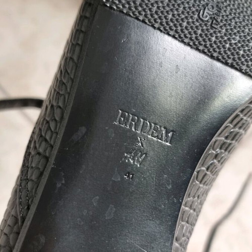 Erdem X H&M shoes like new, black leather, size 41