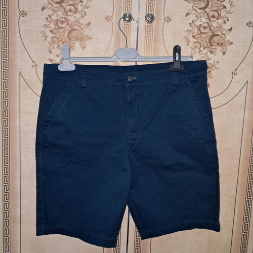 Dark petrol cotton shorts