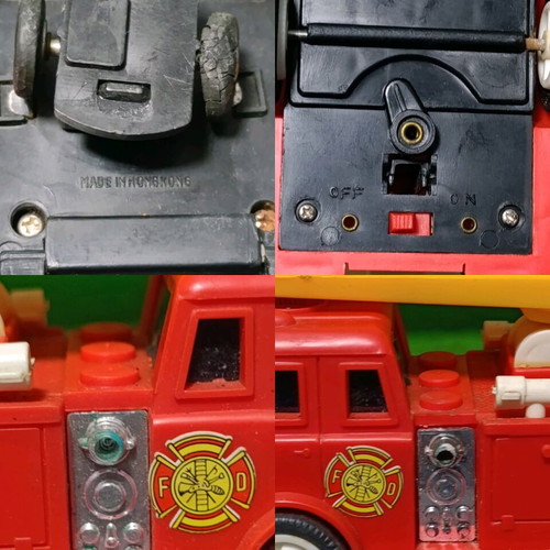 Vintage fire truck 80s with folding ladder used