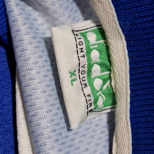 Greece National Football Jersey 1998 Stelios Giannakopoulos used, Diadora, authentic, size XL