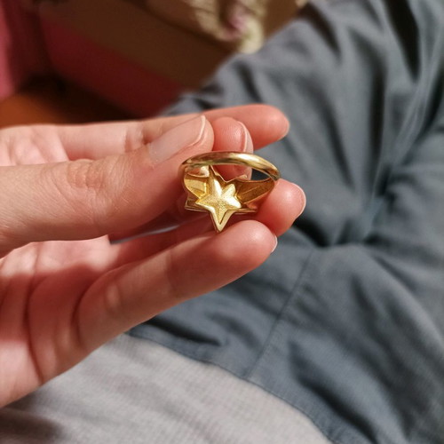 Gregio ring gold-plated silver star design used