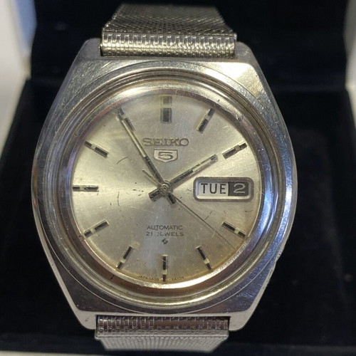 Seiko 5 Automatic 21 Jewels Vintage Watch 6119-6410 Used