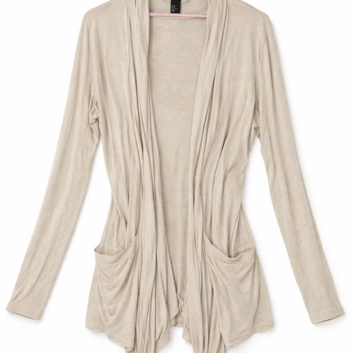 H&M women's cardigan used, beige, size M