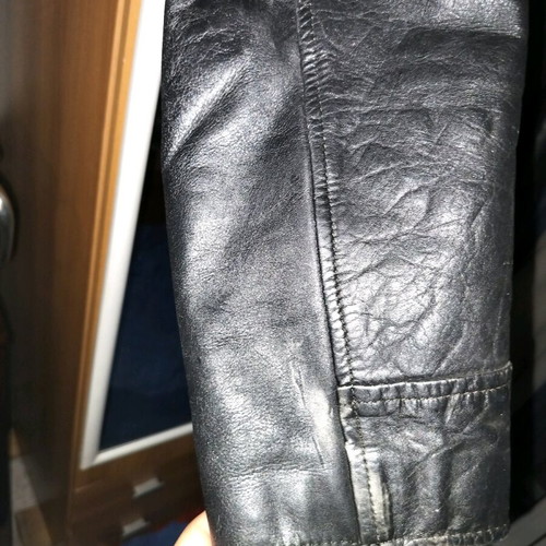 Vainas Leather leather jacket size Large black like new