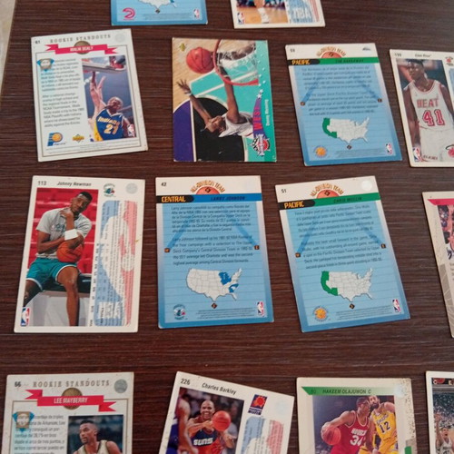 NBA cards 1990-1993 used, set of 14