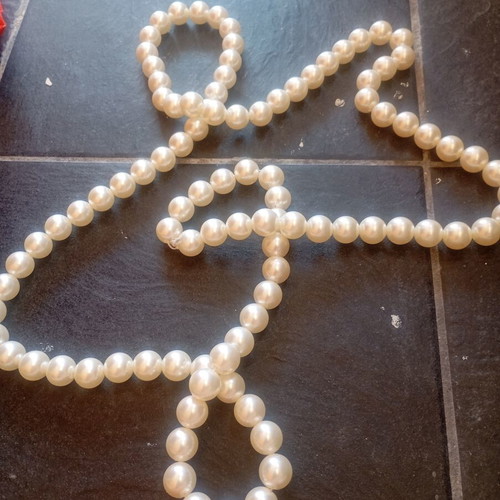 Large vintage pearl necklace Fo Bijou like new, long