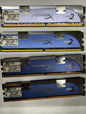 Kingston Hyper X DDR2 4GB memory used, 4 pieces