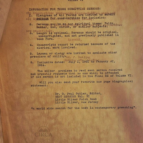Greek Embassy Washington 1954 correspondence like new archival set