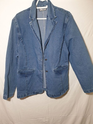 Jacket denim women's 2XL like new, blue