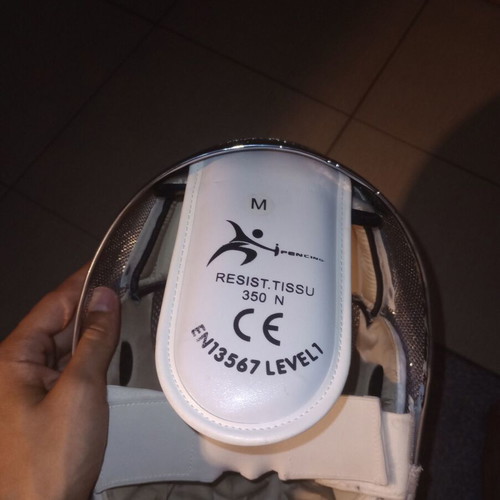 Fencing mask like new with cables (electrodes)