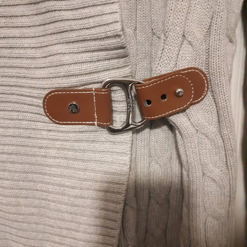 Ralph Lauren sweater gray silver like new size L