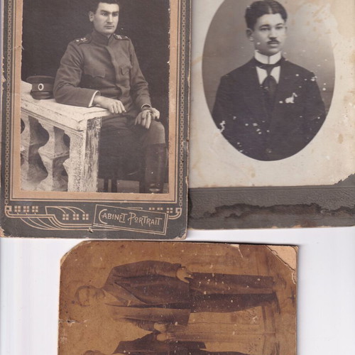 Cardboard photos used, pack of 19, portraits