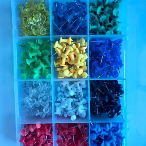 Colored paper pins used, pack of 600