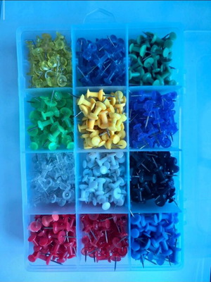 Colored paper pins used, pack of 600