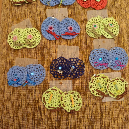 Crochet earrings new set of 10 pairs