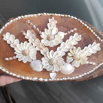 Wall base with shell design handmade