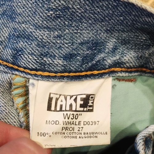 Take Two Whale men's denim bermuda shorts, blue, size W30
