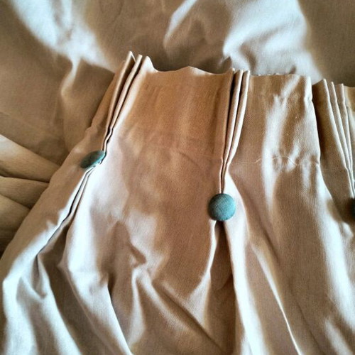 Heavy shading curtain used, cotton fabric, 1.50x2.40m, apricot color