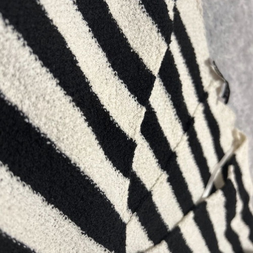 Zara women's v-neck blouse like new, black and white stripes, size S