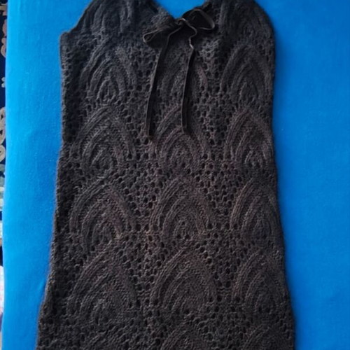 Knitted dress brown new, size S