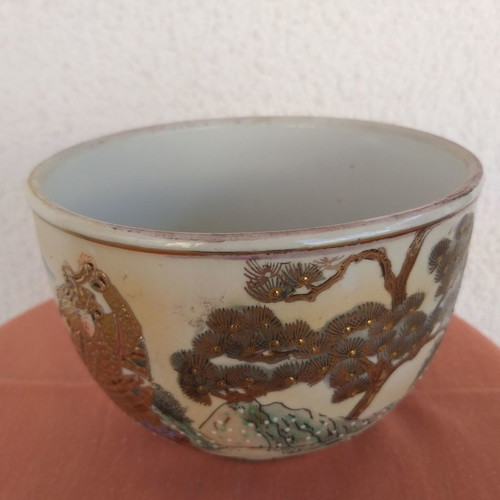 Royal Satsuma vase bowl used, hand-painted