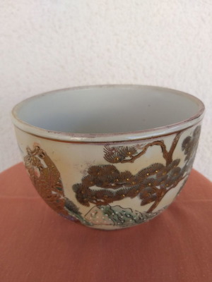 Ваза купа Royal Satsuma употребявана, ръчно рисувана