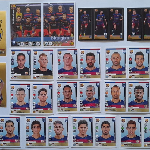 FIFA 365 2015-2016 FC Barcelona sticker set like new, 30 pieces