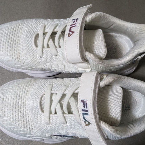 Fila girls' shoes size 34 like new, white athletic