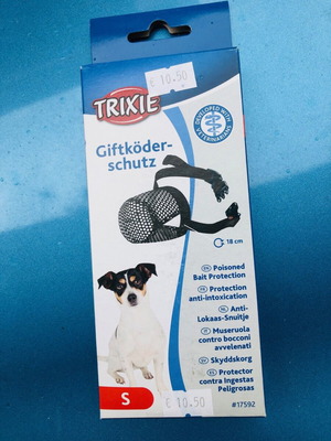 Trixie Poison Bait Protection Muzzle Polyester S Black new