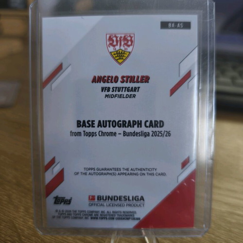 Angelo Stiller 8/10 Auto Bundesliga Topps 2025-2026 card like new