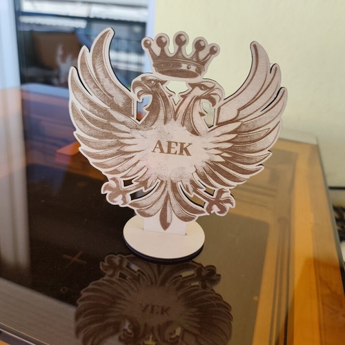 AEK wooden decorative double-headed eagle