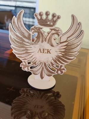 AEK wooden decorative double-headed eagle