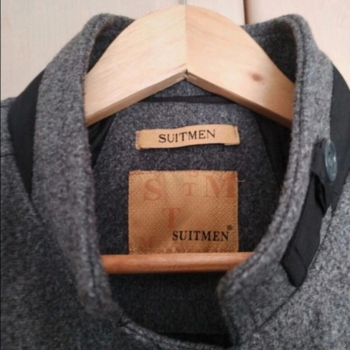 Men's winter coat like new, dark gray, size M