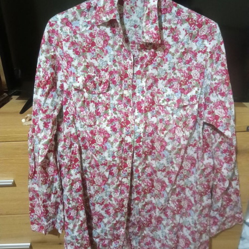 Floral long-sleeve shirt XXL cotton like new