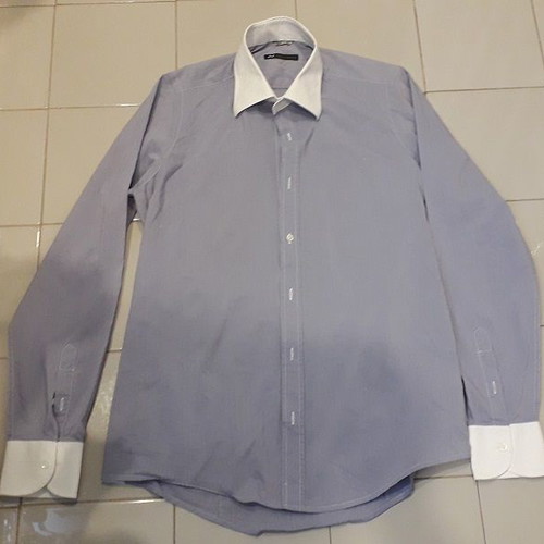 Daniele Alessandrini men's shirt used, size 40, blue