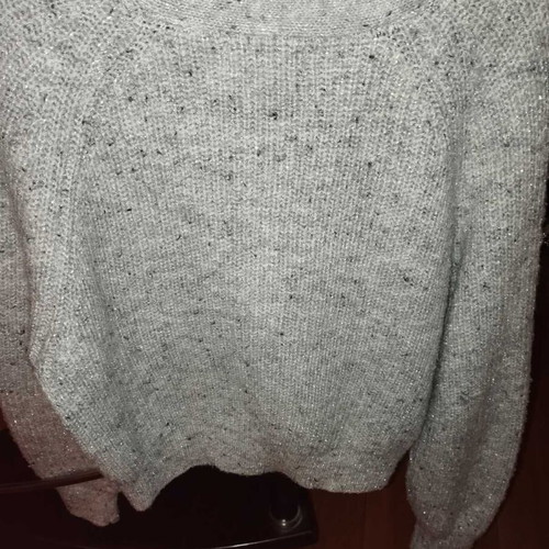 Stradivarius knitted cardigan like new, light grey with subtle shimmer