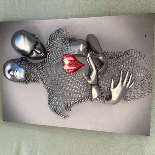 Led frame like new with illuminated red heart