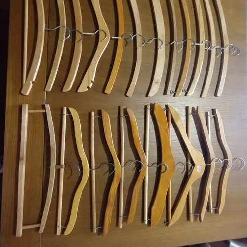 Vintage wooden hangers pack of 20 used