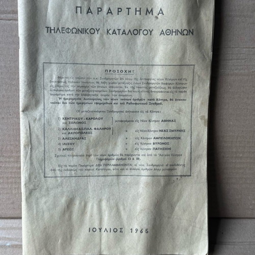 Telephone Directory Appendix used