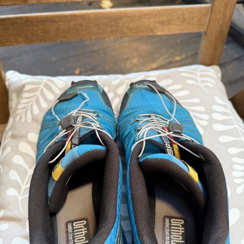 Salomon Speedcross 3 athletic shoes used, size 44.5, black and blue