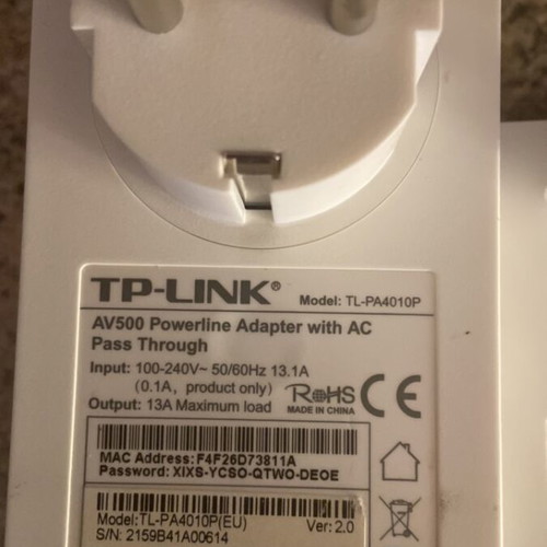 TP-Link Powerline Network Adapter AV500/AV600 with Passthrough