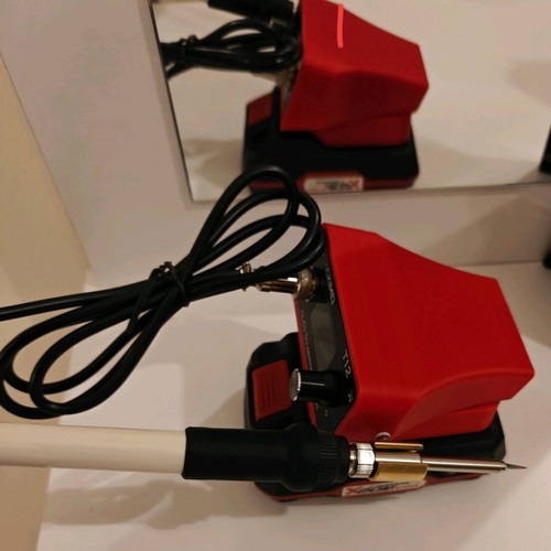 Adjustable soldering iron T12 like new with display and battery adapter
