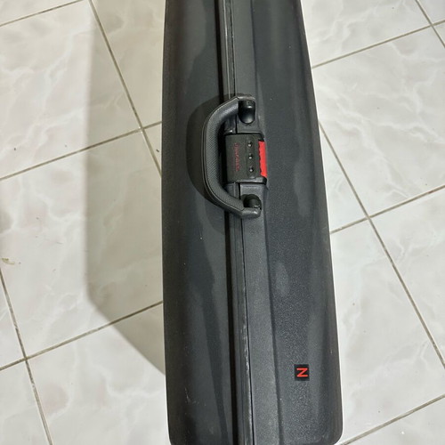Samsonite hard suitcase used, black with wheels and lock