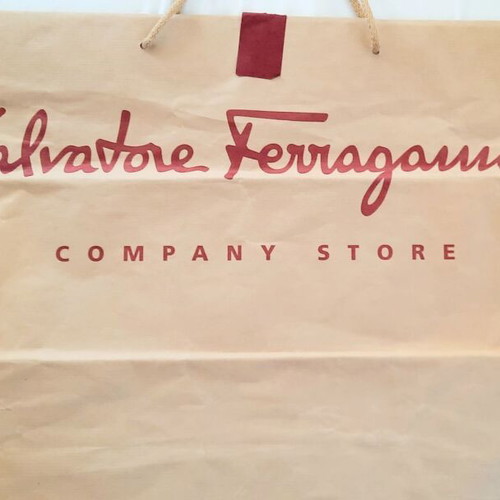 Ferragamo beige gift bag XL size like new, 55x45cm