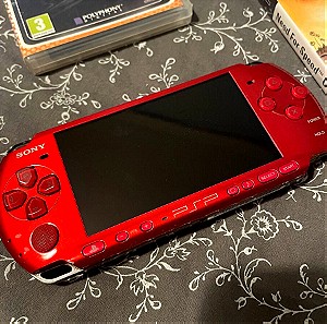 PSP 3004 RED + 3 GAMES